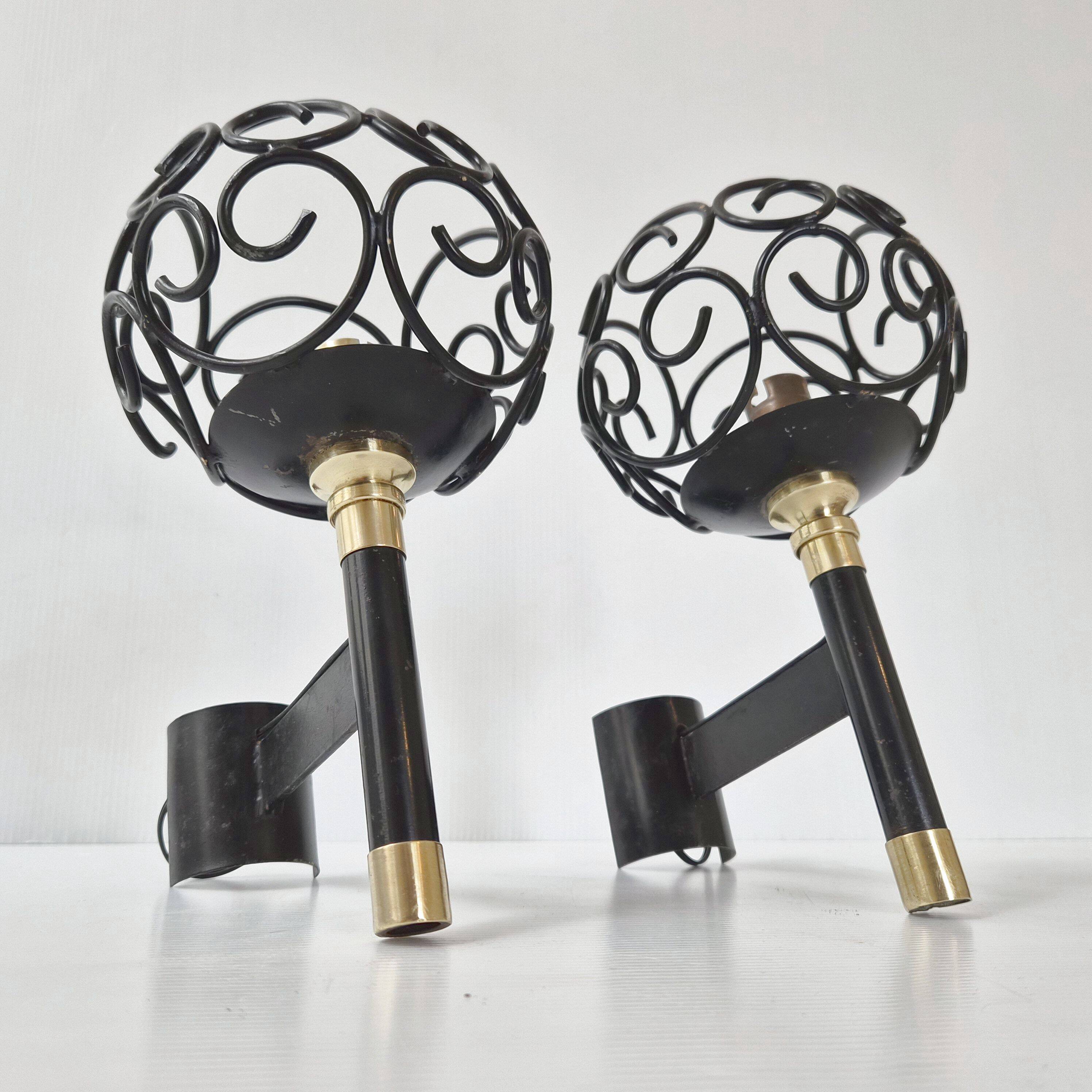 Pair of vintage wall lights from the 1950s