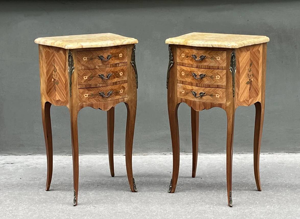 Pair of Louis XV style bedside tables