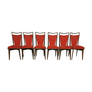 Suite de 6 chaises vintages