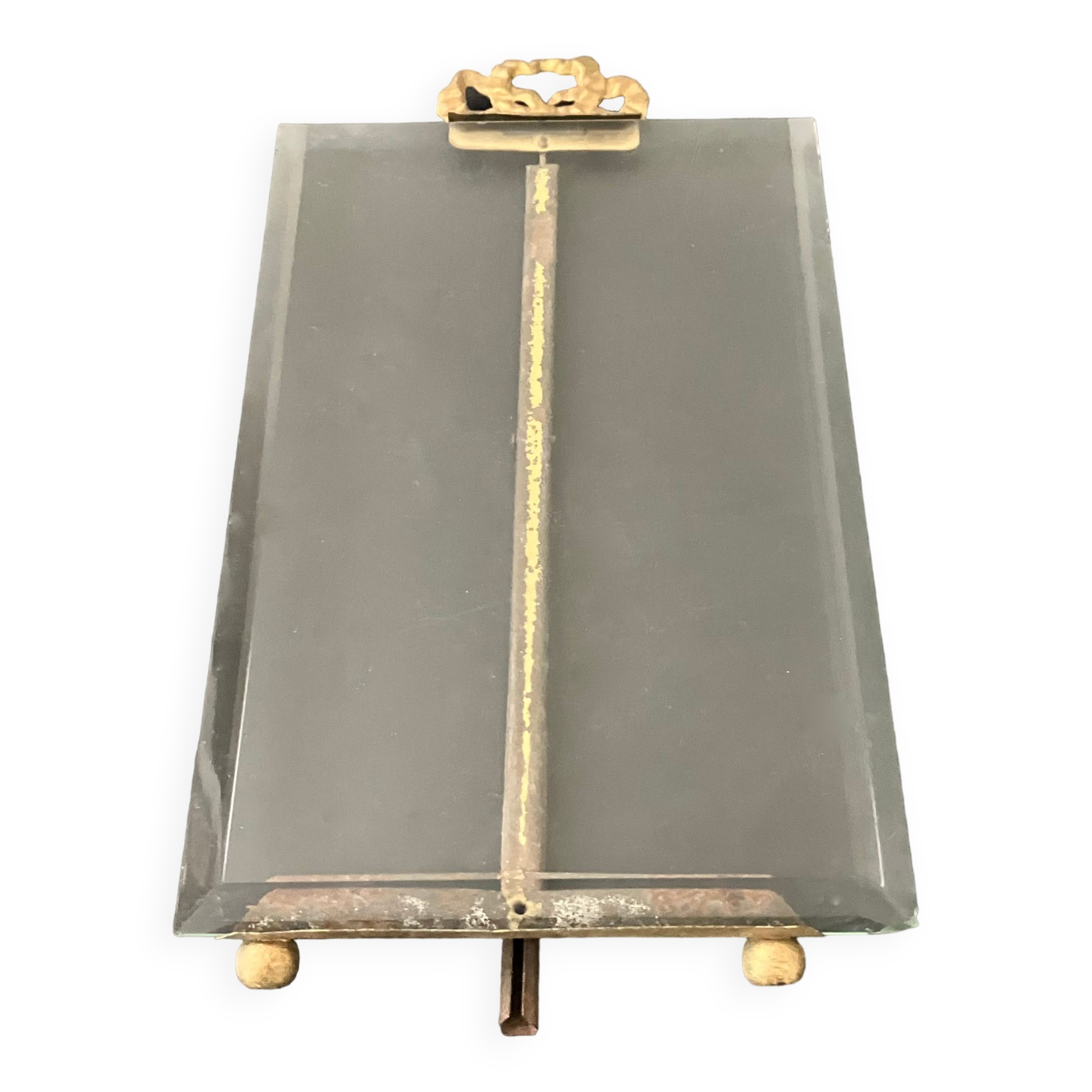 Brass frame, bevelled glass