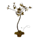 gold metal tree floor lamp Italy 1970s