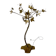 gold metal tree floor lamp Italy 1970s