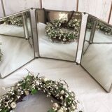 Large triptych mirror