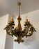 Lustre style Hollywood Regency années 70 bois sculpté
