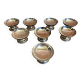 Série De 8 Coupes A Glace Style GUY DEGRENNE Inox Made in France Vinta