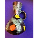 Vallauris ceramic vase lava decoration