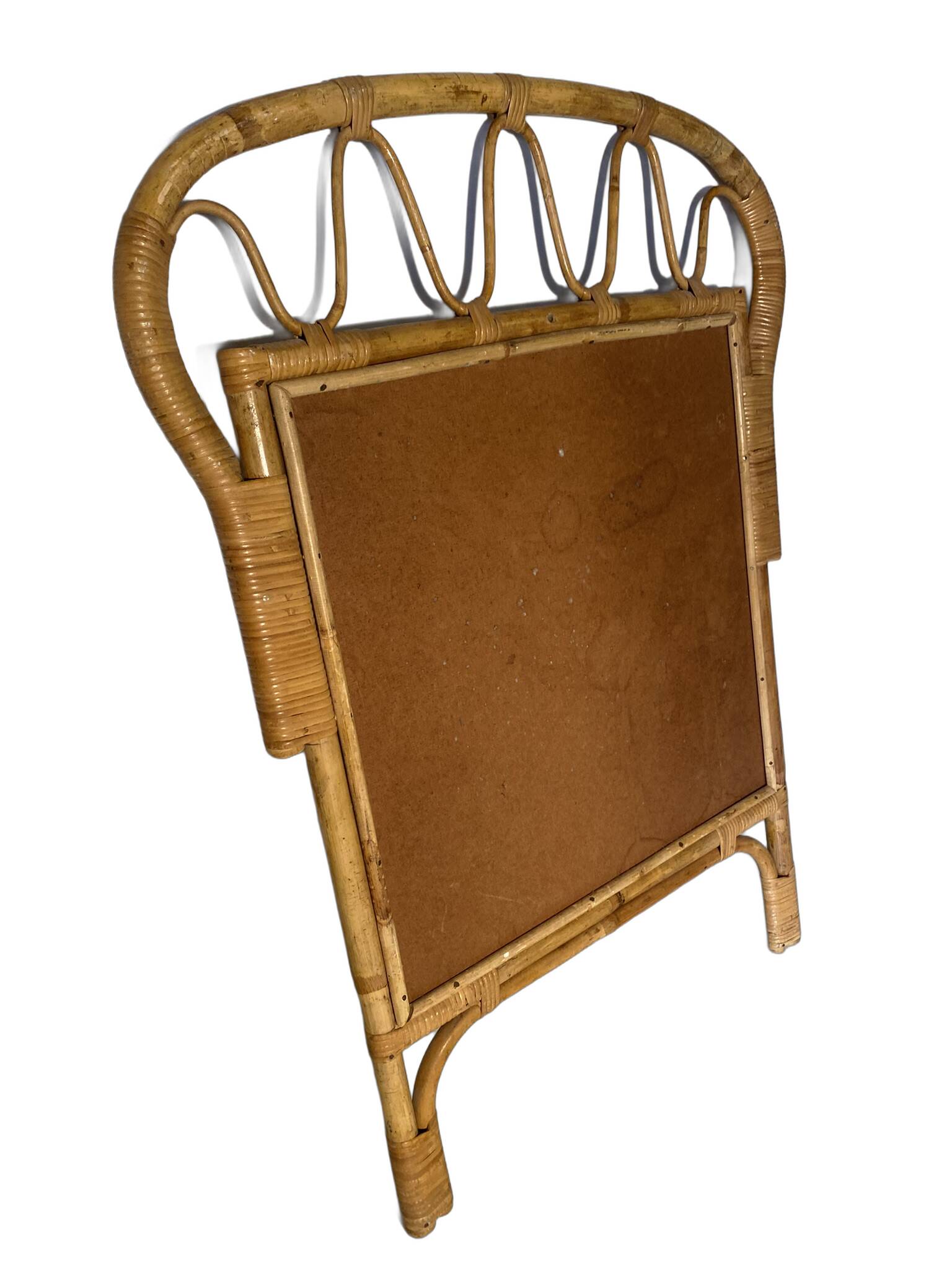 Vintage rattan mirror from the 1960s
