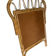 Miroir vintage en rotin année 1960