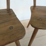 Set of 2 old art brut chairs