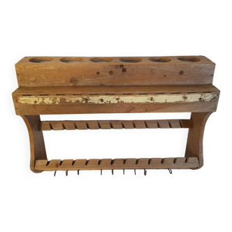 Old wall shelf - Burmese teak rack - 53 x 15.5 x 39 cm