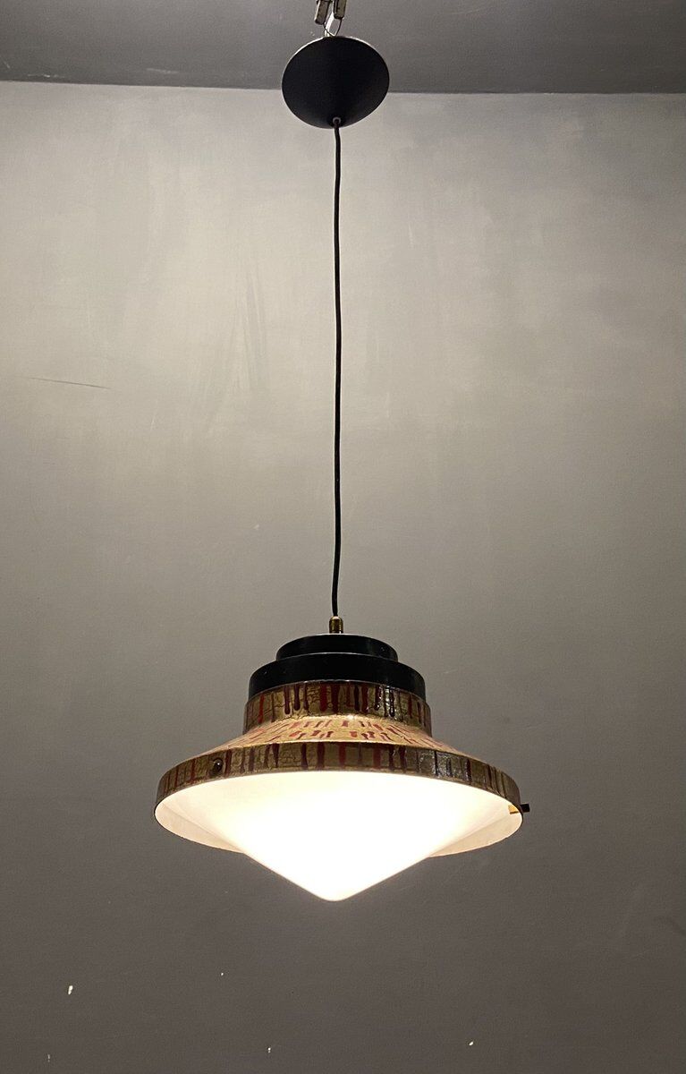 Mid-century gilded light pendant from esperia