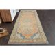 Vintage Turkish Hand-Knotted Wool Cotton Orange Runner Rug  118x304