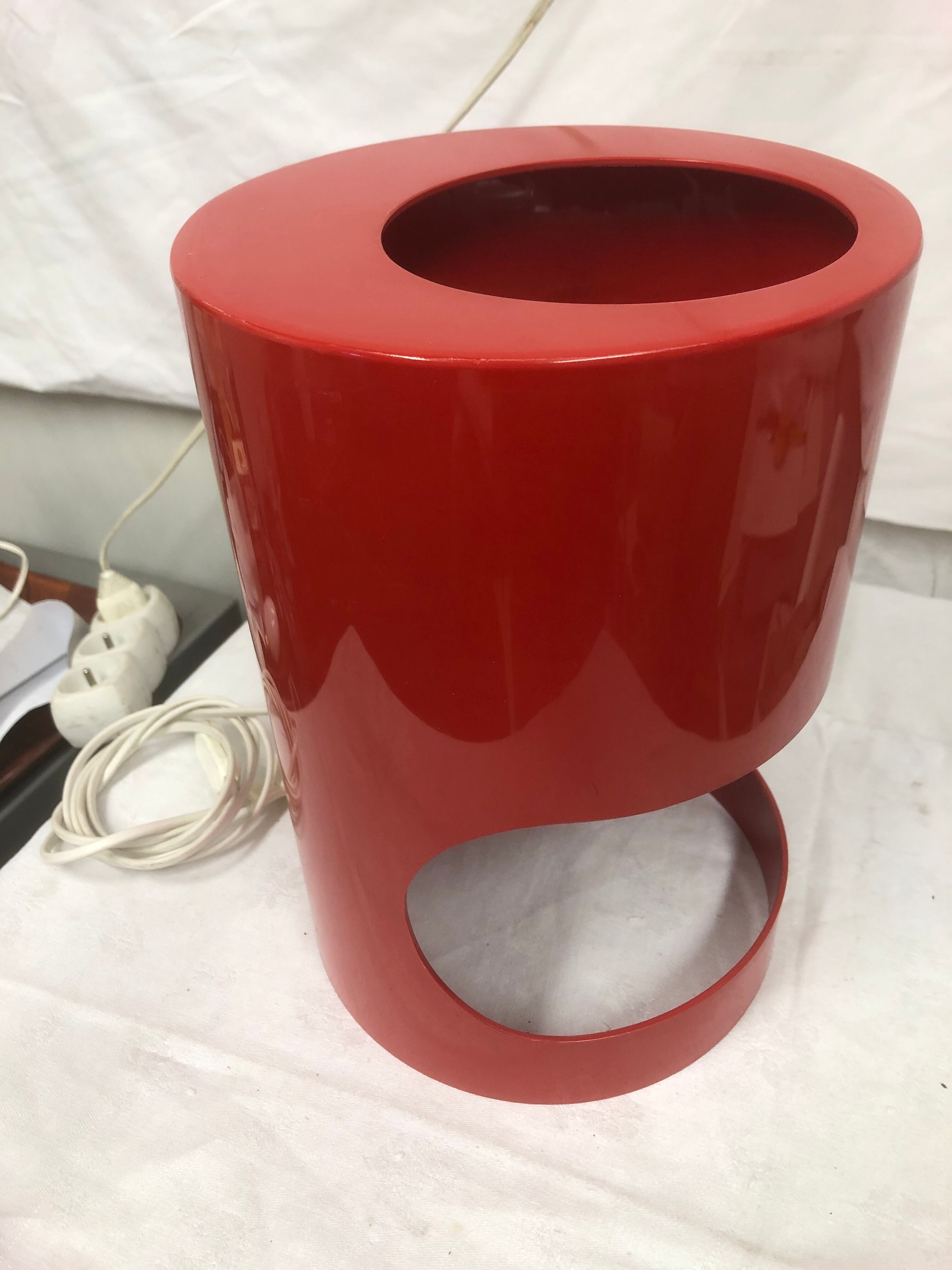 Vintage red lamp from the 70s