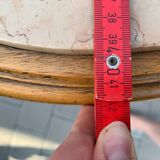 Louis XV bedside tables in beige marble