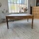 Grande table de ferme XL chêne « carrée » conférence 1950
