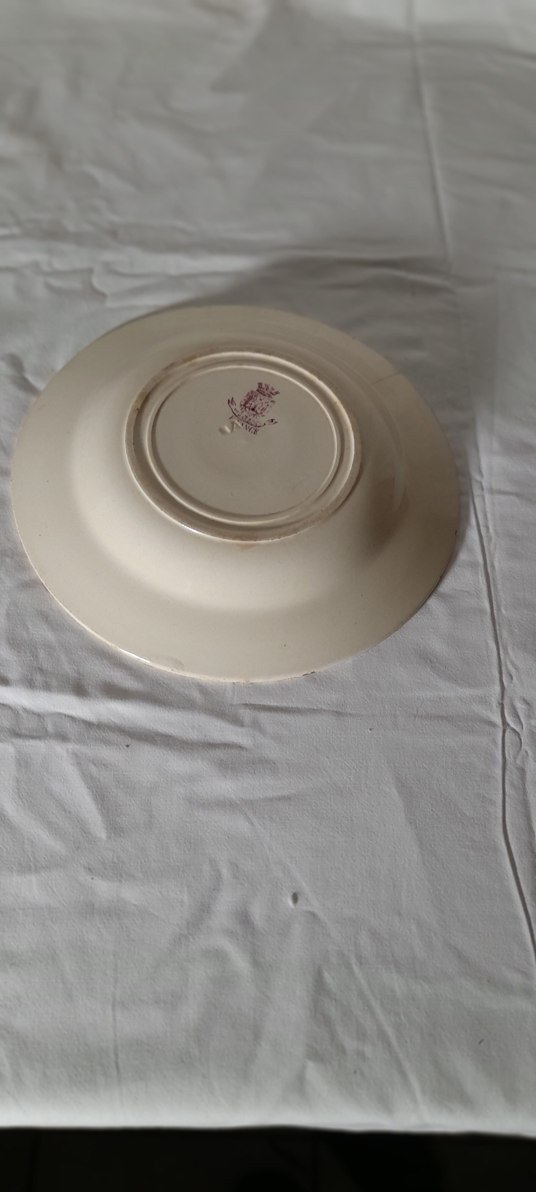 Opaque porcelain plate from Gien model thistles n ° 2 diam 24 cm