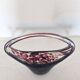 Vintage Murano Glass Basket Bowl Purple Tortoise Shell Pattern