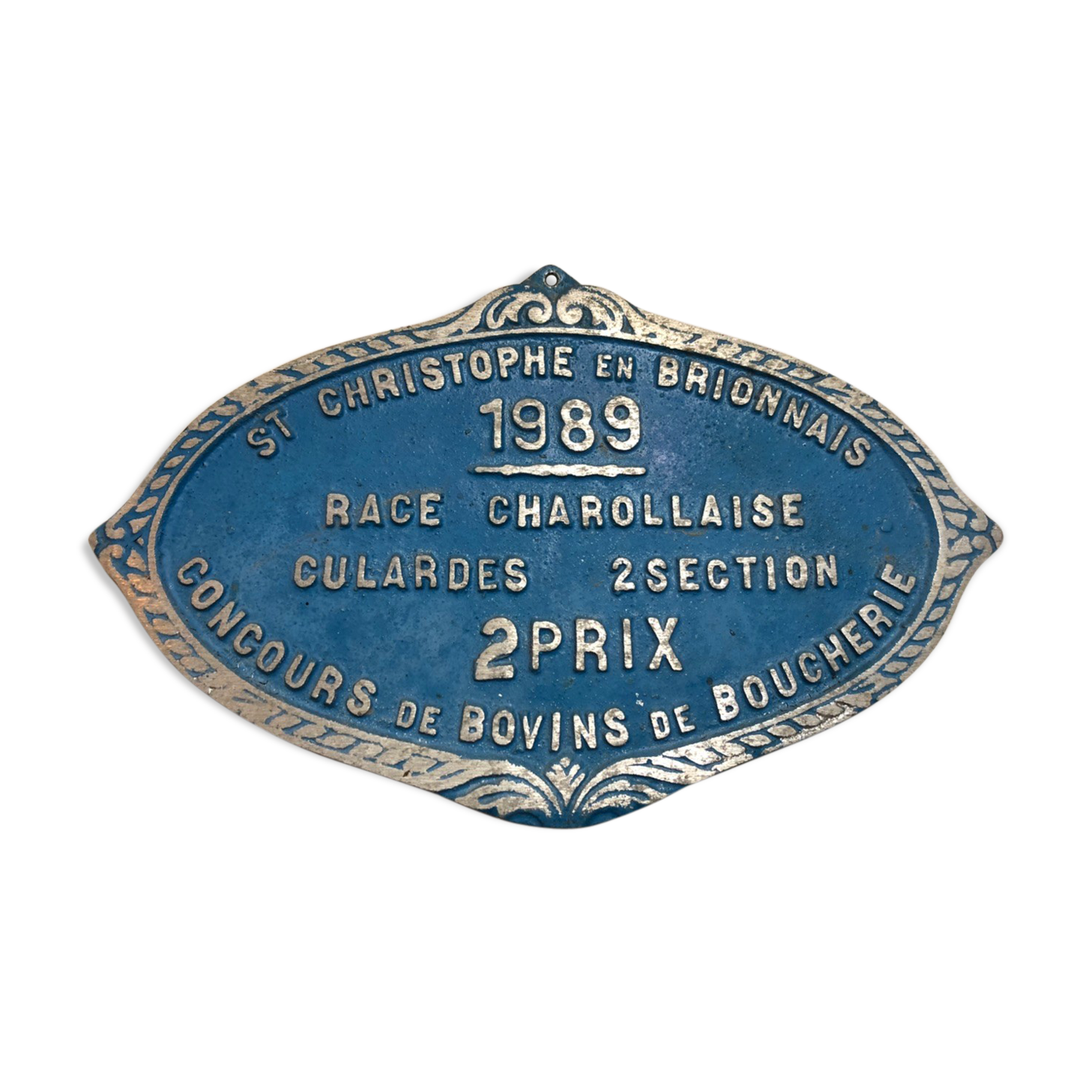 Plaque Competition Agricole Saint Christophe in Brionnais 1989