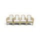 Set of 4 wicker armchairs / Domicil Möbel / Germany/ 1990s.
