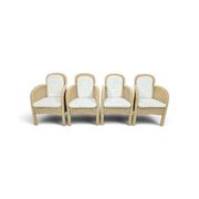 Set of 4 wicker armchairs / Domicil Möbel / Germany/ 1990s.