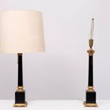pair Large Colum Table lamps by Loevsky & Loevsky USA 1970s