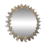 Murano mirror, white butterflies