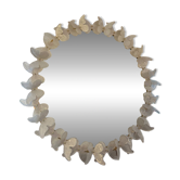 Murano mirror, white butterflies