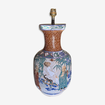 Lampe céramique décors chinois