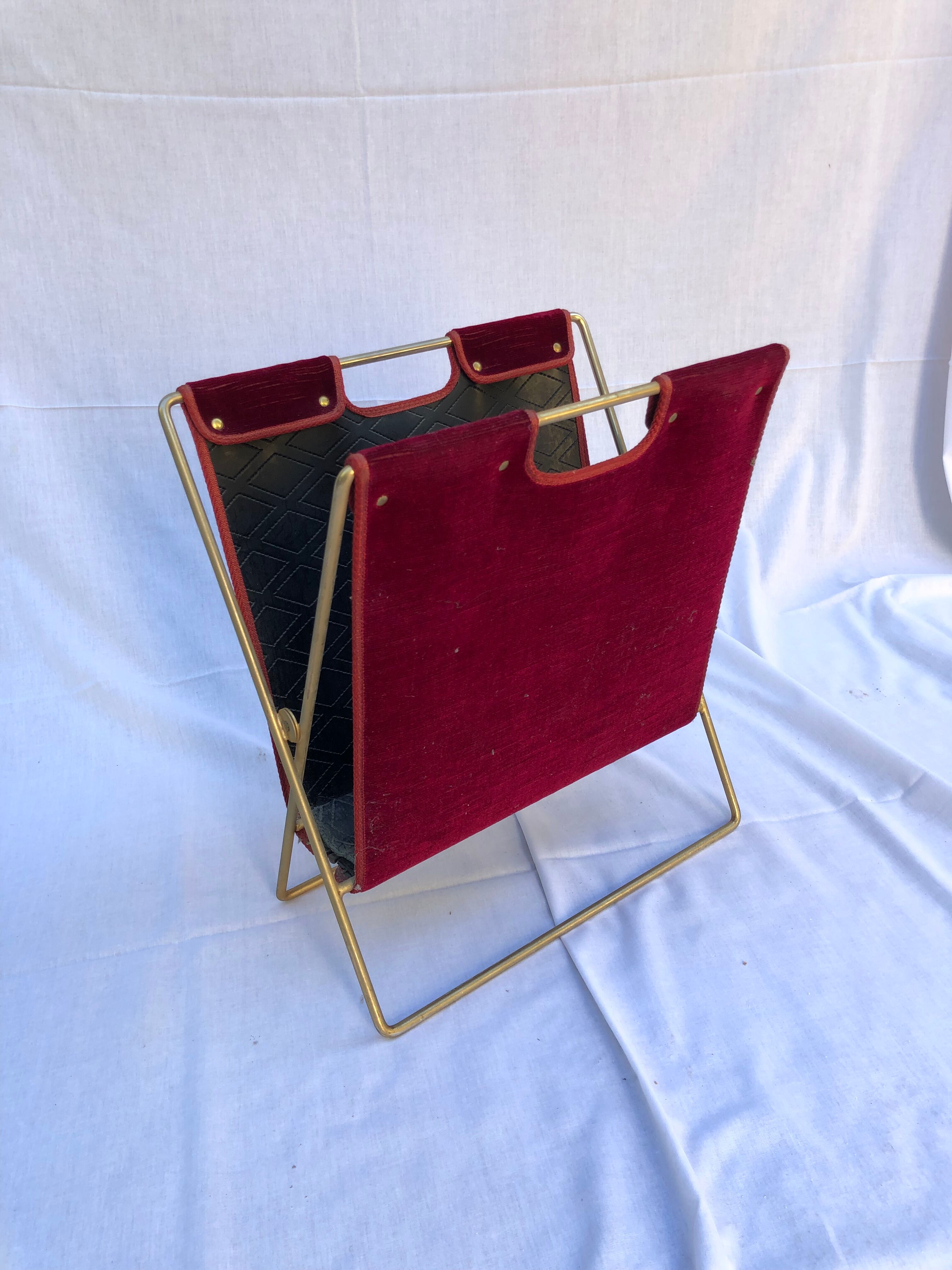Review door in leather and velvet