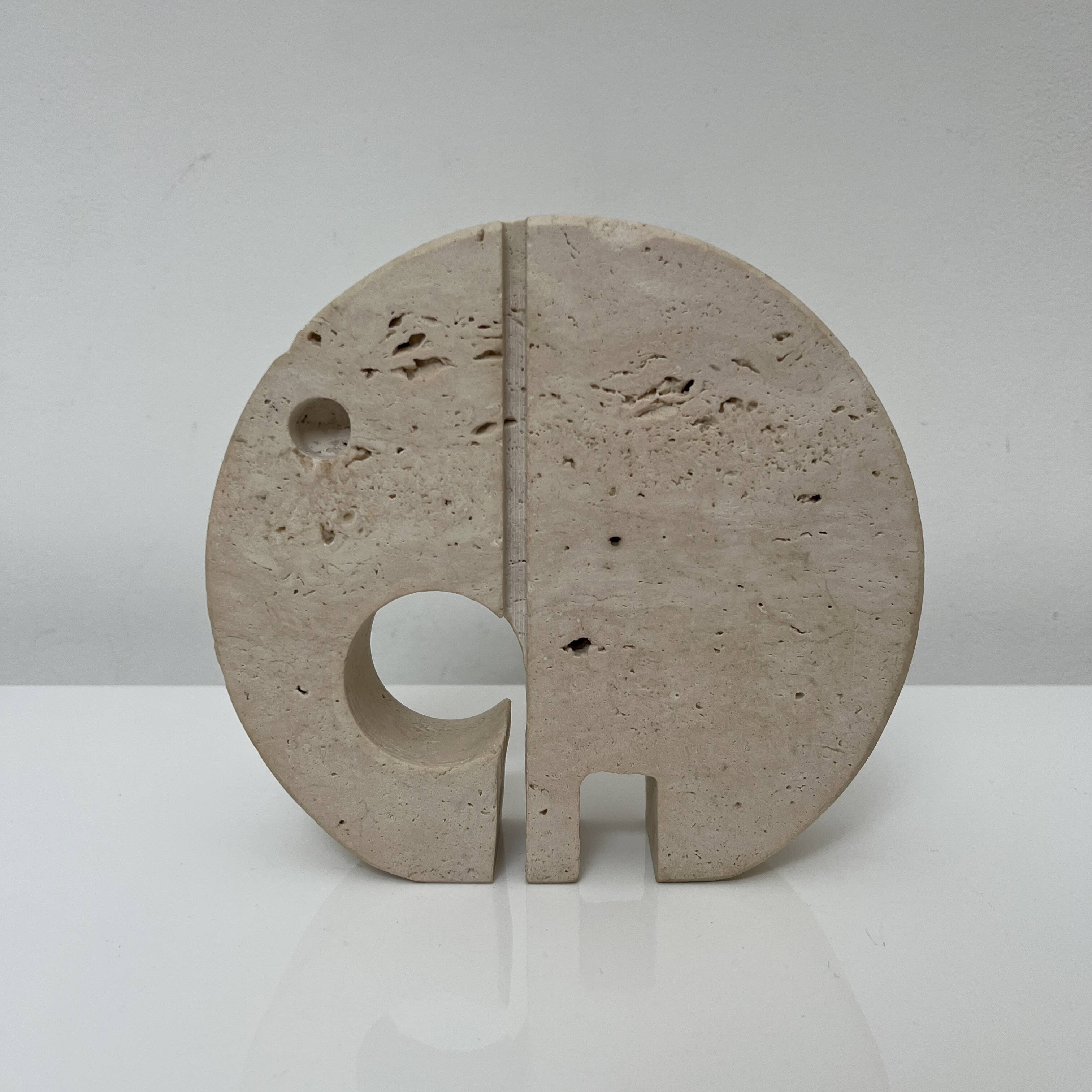 Elephant in travertine Fratelli Mannelli Italy 1970s