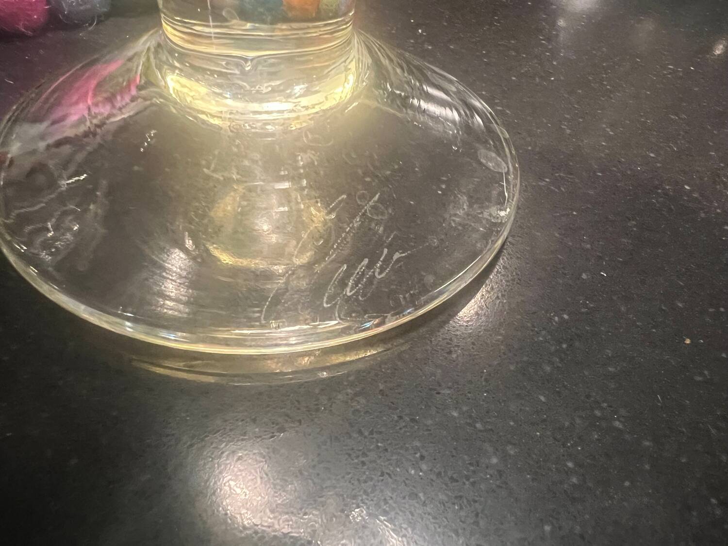 Blown glass vase. 1990