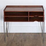 Scandinavian vintage console in teak and chrome 1970