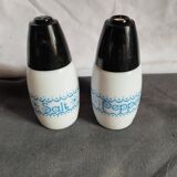 duo salt and pepper shaker Gemco blue flakes