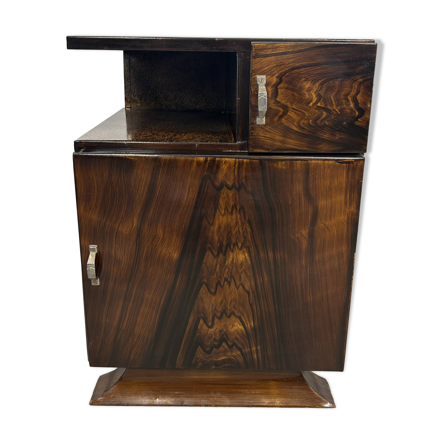 Art Deco metal bedside table