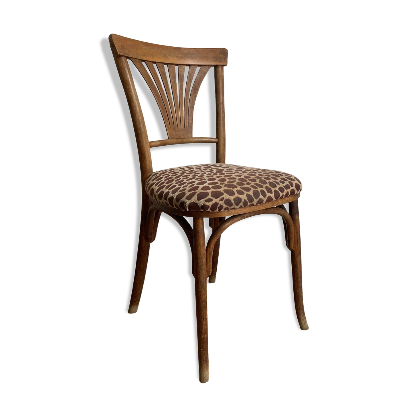 Chaise bistrot baumann bois et assise tissus