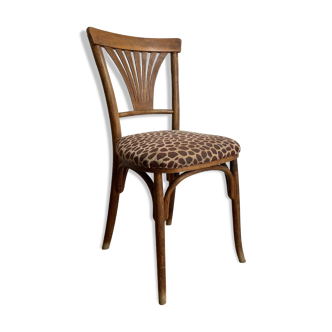 Chaise bistrot baumann bois et assise tissus