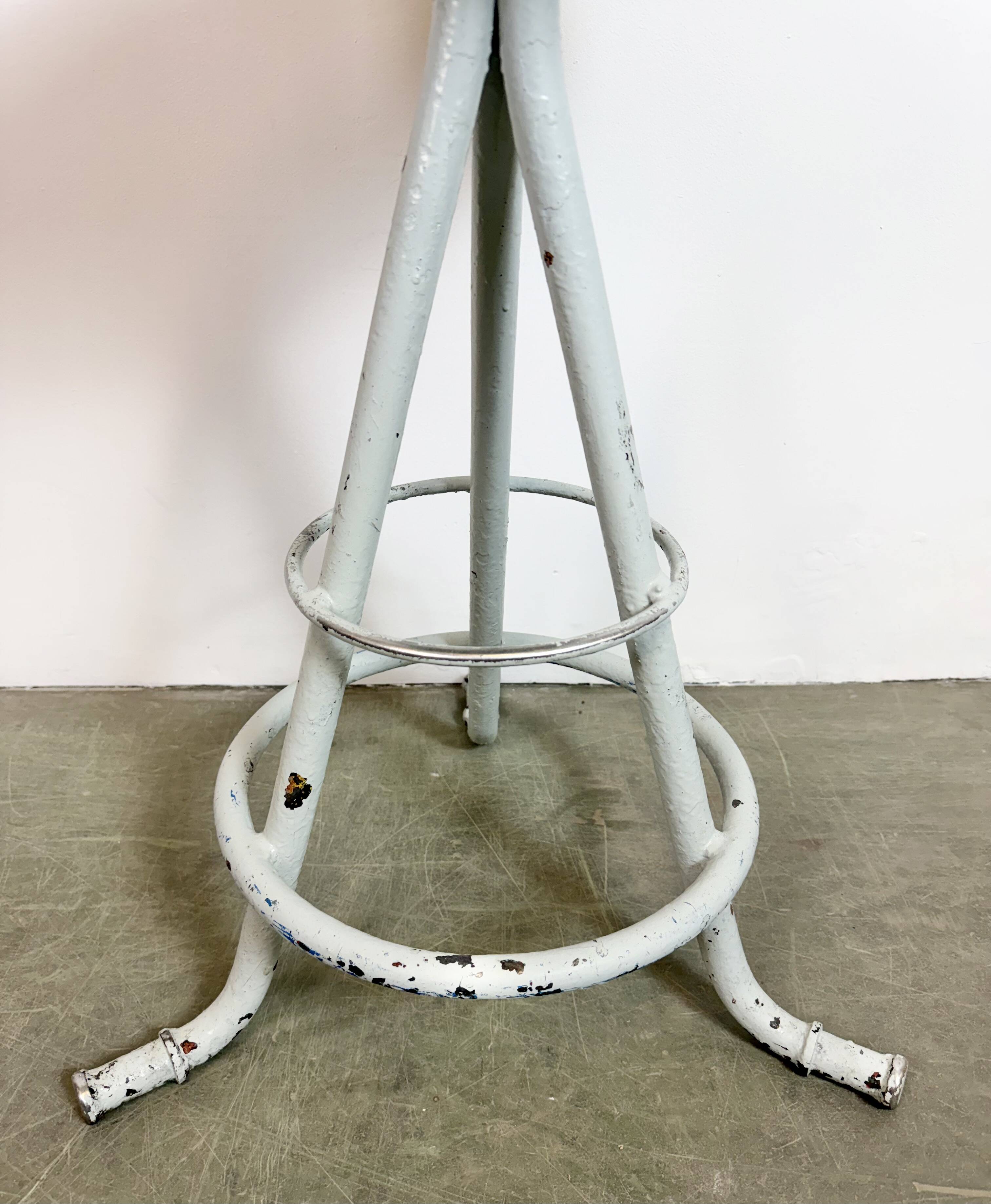 Grey Industrial Workshop Stool, 1960s