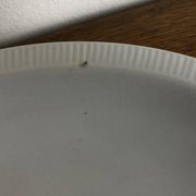 Set of 7 modernist flat plates Lunéville 1930 white earthenware