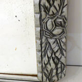 Large silver Art Deco mirror 53x40cm