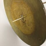 Modernist sculptural brutalist floor brass candleholder, Germany, 1950s