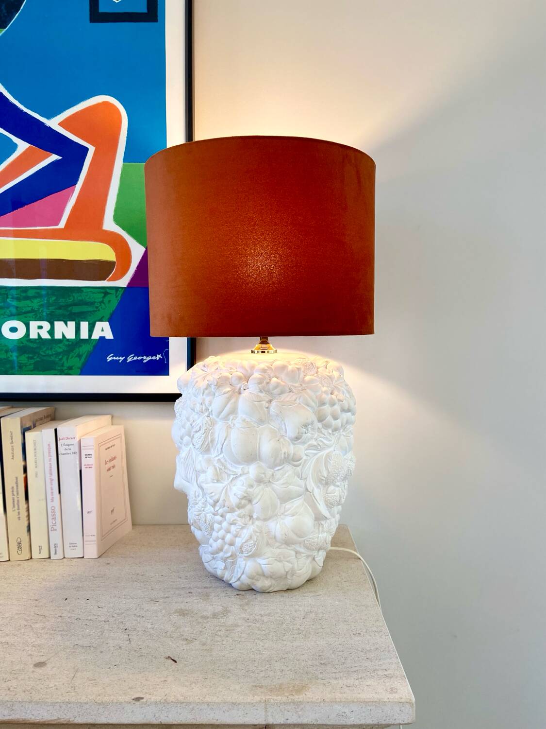 Lampe "fruitée" en céramique, Italie vers 1970