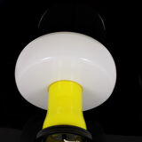 Glass mushroom table lamp from VEB Görlitz, 1970