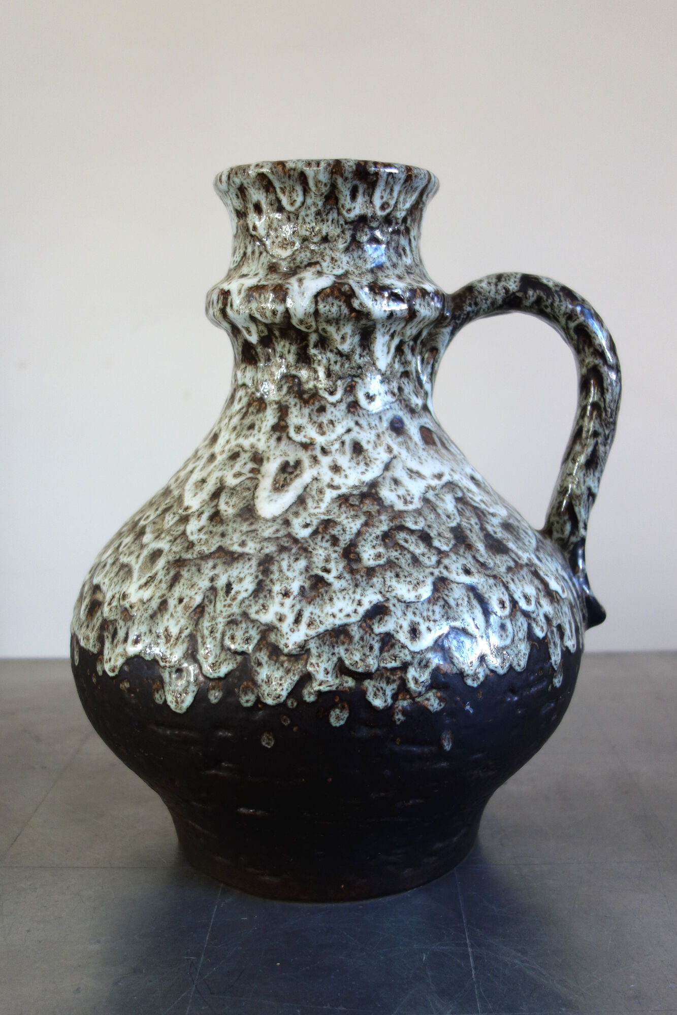 Vintage ceramic vase fat lava West Germany