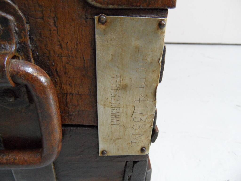 Vintage wooden military chest