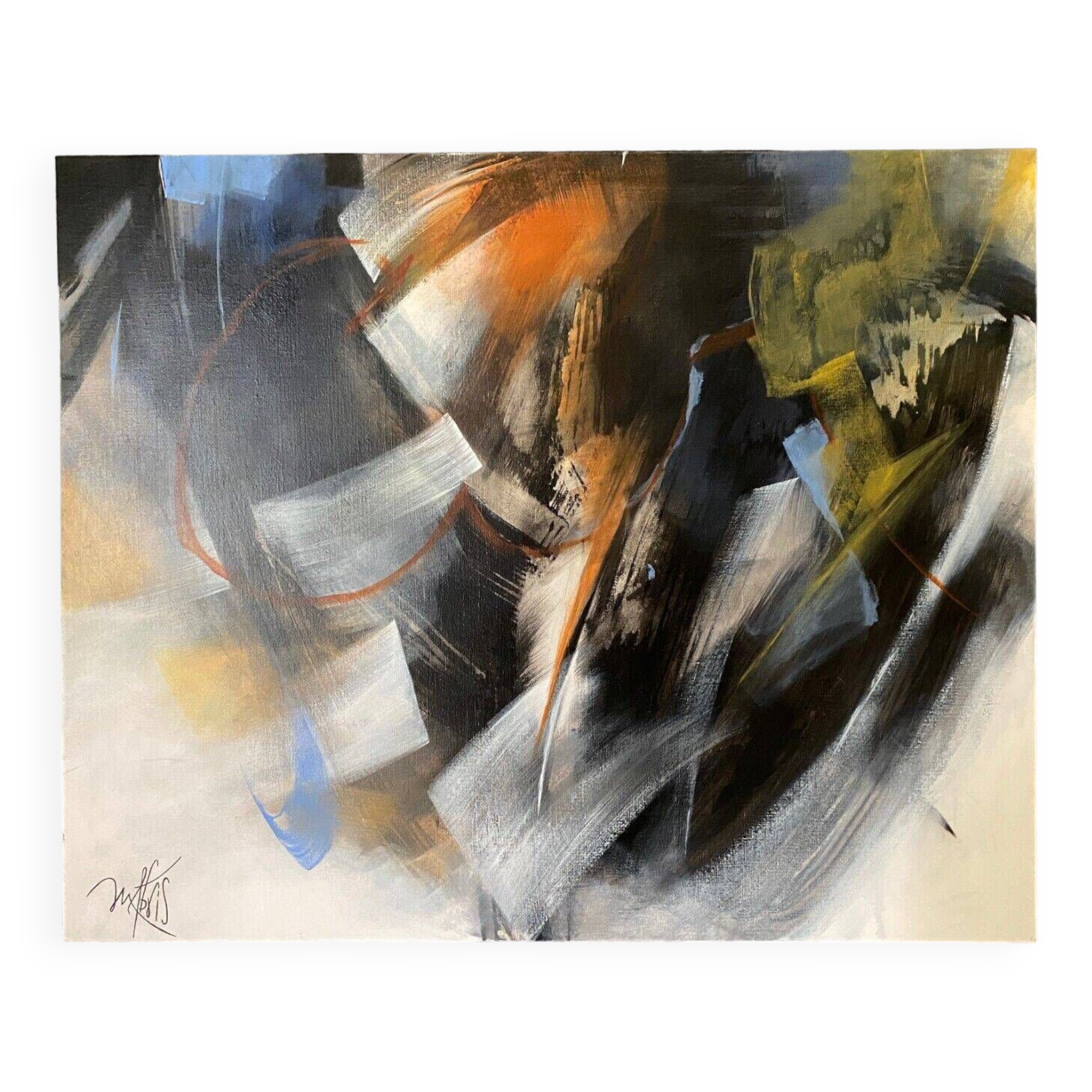 Oil on canvas modern composition by Mabris Outremer 2016