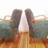 H 237 Armchairs by J. Halabala for Up Závody, Czechoslovakia, 1960s, Set of 2