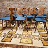 Set of 12 bistrot chairs 70' vintage