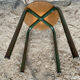 Vintage Industrial Stool MULLCA Style Jean PROUVE Metal + Wood