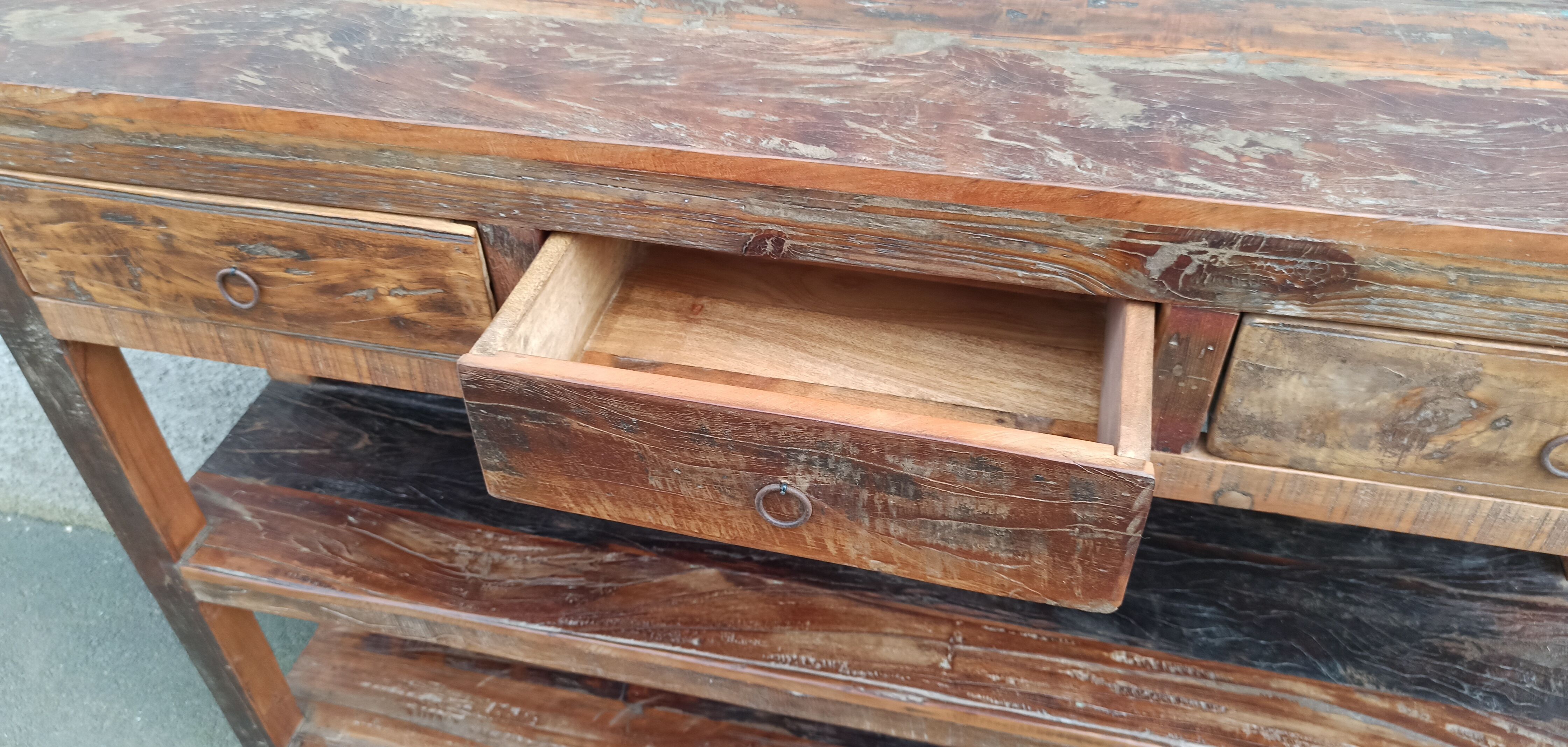 Antique wooden console