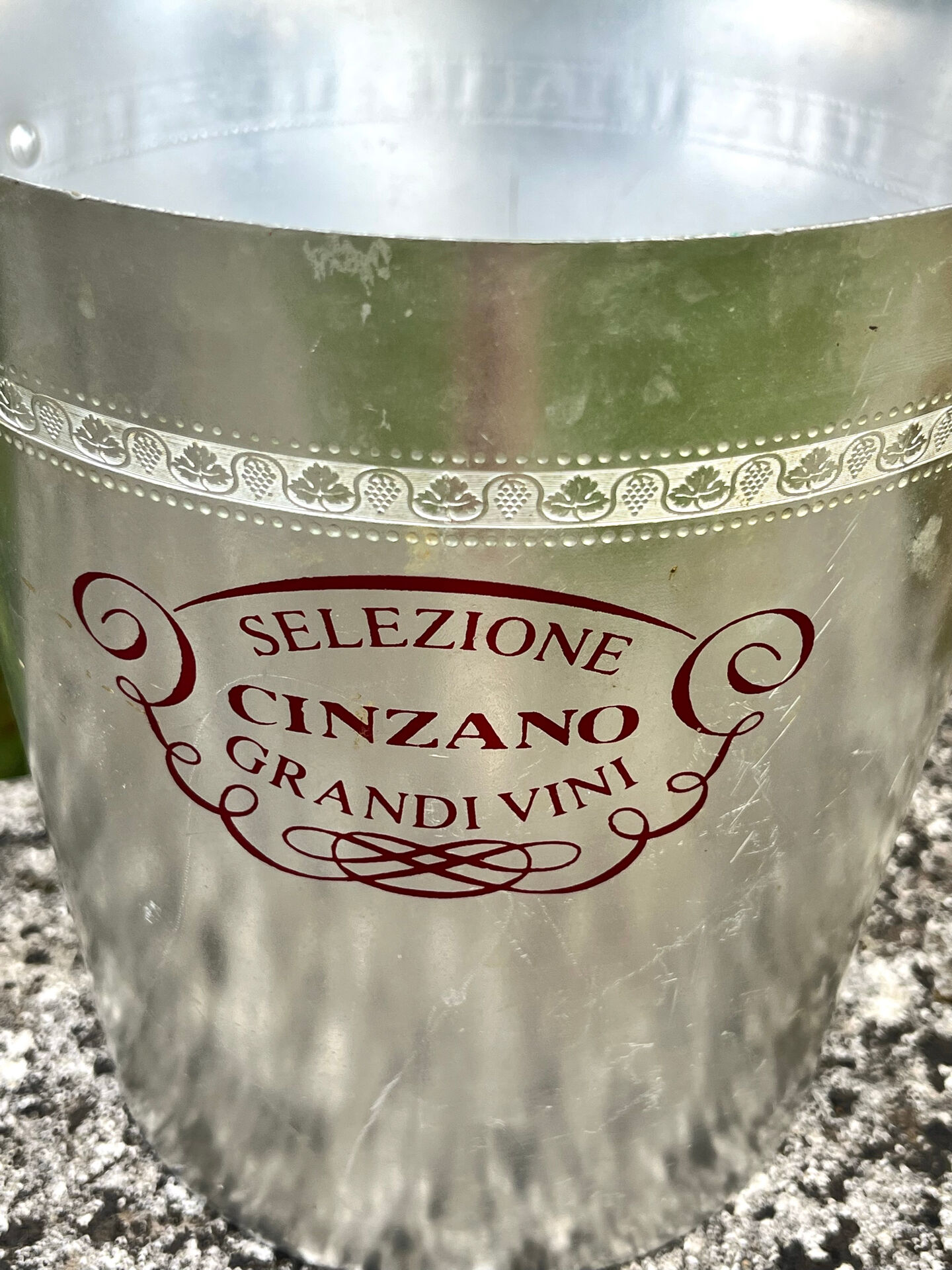 Cinzano Champagne Cooler Ice Bucket – Vintage Aluminium Advertising Wi